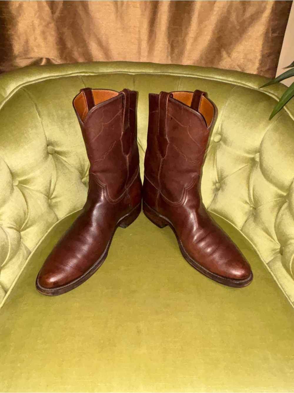 Men's Black Jack Cowboy Western Roper Boots 0961 Handmade Brown 13 B